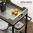 thumbnail image 5 of Bar Cart, 3 Tier Kitchen Serving Cart, Rolling Cart Storage Trolley, 5 of 10