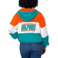 thumbnail image 5 of Women's WEAR by Erin Andrews Aqua/Orange Miami Dolphins Plus Size Color Block Full-Zip Windbreaker Jacket, 5 of 5