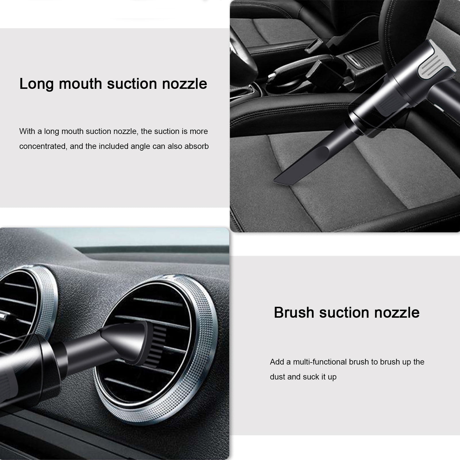 Handheld Wet & Dry Vacuum Cleaner, Portable, Powerful Suction, Long Cable, for Cars & Home, Lightweight, with Attachments, Ergonomic Design