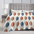 thumbnail image 5 of ZNDUO Lightweight Microfiber Bed Blanket, American Football Print Art Pattern Super Soft Flannel Cozy Throw Blankets, 50"x40", 5 of 8