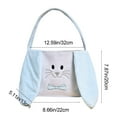 thumbnail image 3 of JeashCHAT Easter Bunny Basket, Cute Easter Gift Basket, Plush Storage Basket with Rabbit Ears, Easter Decorations Egg Storage Basket Tote Bag for Kids Boys Girls, Blue, 3 of 8