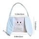 thumbnail image 3 of Cesta de orejas de conejo de Pascua • Tela de terciopelo • Azul rosa | Almacenamiento de decoración en forma de huevo de conejo | Tote Resistente Ligera de 22x13x20cm | Tacto suave, mango reforzado, 3 of 8