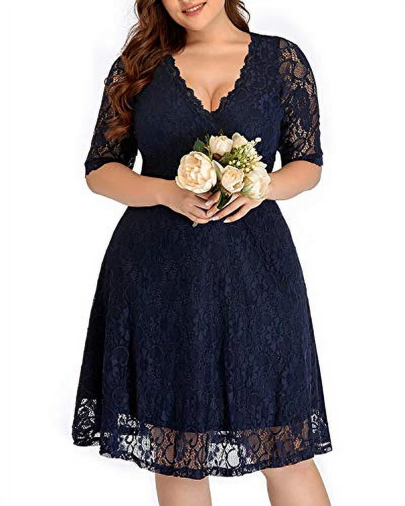 Very blue lace dress cheap