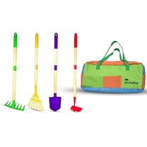 G & F JustForKids Garden Tool Set, 4-Piece, Detachable & Portable, 2-Pack with Travel Bag, Ages 5 