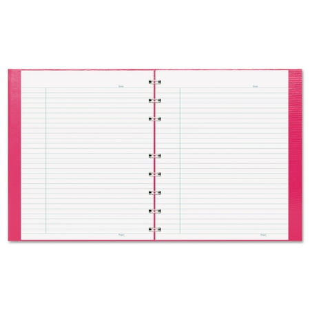 Blueline NotePro Notebook, 9 1/4 x 7 1/4, White Paper, Bright Pink Cover, 75 Ruled Sheets