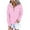Pink-Sweatshirts, variant on AGWOLF Dot Print Hoodies for Women Business Button Collar Hooded Sweatshirts with Pocket Casual Long Sleeve Tops