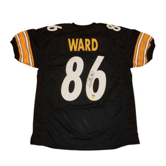 Hines Ward Autographed Pittsburgh (Black #86) Custom Jersey - Beckett