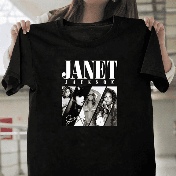 Janet Jackson Vintage 90s Style R&B Singer Pop Icon Music Unisex T-Shirt, for men & women, up to size 5XL.