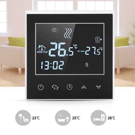 AMONIDA Programmable WiFi Wireless Heating Thermostat Digital LCD Touch Screen App Control, WiFi Thermostat, Wireless