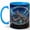 Blue, variant on Snow Globe Castle 11oz Ceramic Mug, Winter Fantasy Coffee Cup