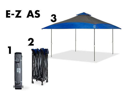E-Z Up Spectator Instant Shelter Outdoor Canopy, 13 ft x 13 ft, Steel Gray/Cool Gray Top w/ Steel Gray Frame - image 3 of 8