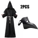 thumbnail image 1 of Capa con capucha Medieval para Halloween, disfraz de Doctor de la peste, sombrero con máscara, monje, Steampunk, sacerdote, mago de terror, 1 of 4