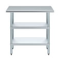 thumbnail image 2 of AmGood 14 in. x 36 in. Stainless Steel Table with Two Undershelves | Metal Utility Kitchen Prep Work Table | NSF, 2 of 9