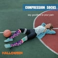 thumbnail image 5 of 4Pairs Halloween Compression Socks for Women & Men Circulation 15-20 mmHg - Better Blood Flow, Swelling , Best Support for Medical, Running, Nursing, 5 of 7