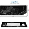 thumbnail image 2 of Japanese Great Wave Large Mouse Pad, Black Gaming Mouse Pad Anime XL, Extended Kanagawa Desk Pad, Non-Slip Rubber Base Long Computer Mice Pad for School Home Office, 31.5x11.8 inch, 2 of 6