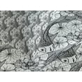 thumbnail image 4 of Ambesonne East Quilted Bedspread Set 3 Pcs, Sketch Style Carp Koi, Queen Size, Grey Black White, 4 of 5