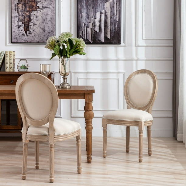 French Country Dining Chairs Set of 4, Vintage Farmhouse Dining Chairs
