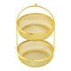 thumbnail image 1 of Cesta de frutas de doble capa, versátil y decorativa, soporte de metal para almacenar frutas. dorado, 1 of 7