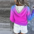 thumbnail image 3 of Womens Hooded Sweatshirts, Long Sleeve Pullover for Women Fall Fashion Loose Fit Ombre Tie Dye Button Up Drawstring Hoodies with Pockets S-2XL, 3 of 5