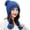Blue, variant on Women Winter Peruvian Cover Ears Beanie Hat Ear Flaps Sherpa Ski Snow Hats Knit Fleece Lined 3 Pom Pom