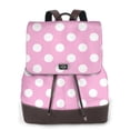 thumbnail image 1 of Fotbe Pink And White Polka Dot Mochila Bolso con Estampado para Mujer, Mochila Antirrobo de Nylon Impermeable, Bolsa Ligera de Hombro, 1 of 4