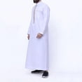 thumbnail image 3 of Robe Décontractée Ample Musulmane Arabe Dubai à Manches Longues Rétro pour Hommes, 3 of 6