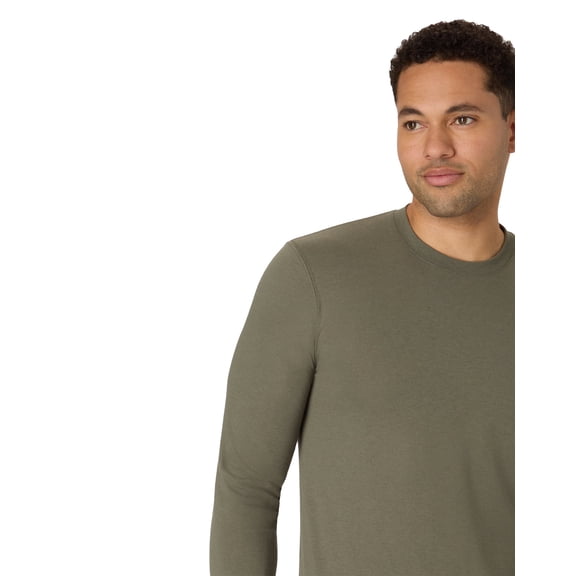 Hanes Originals Men's Long Sleeve Tri-Blend T-Shirt Fatigue Green M