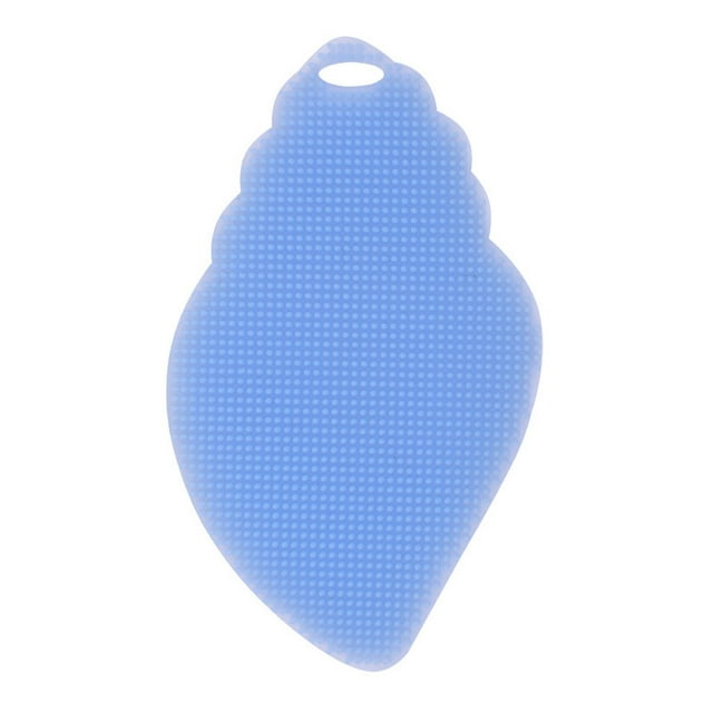 pitrice Silicone Cleaning Brush Bowl Dish Cleaner Pad Pot Pan Scrubber Kitchen Cleaning Tool - Blue Blue