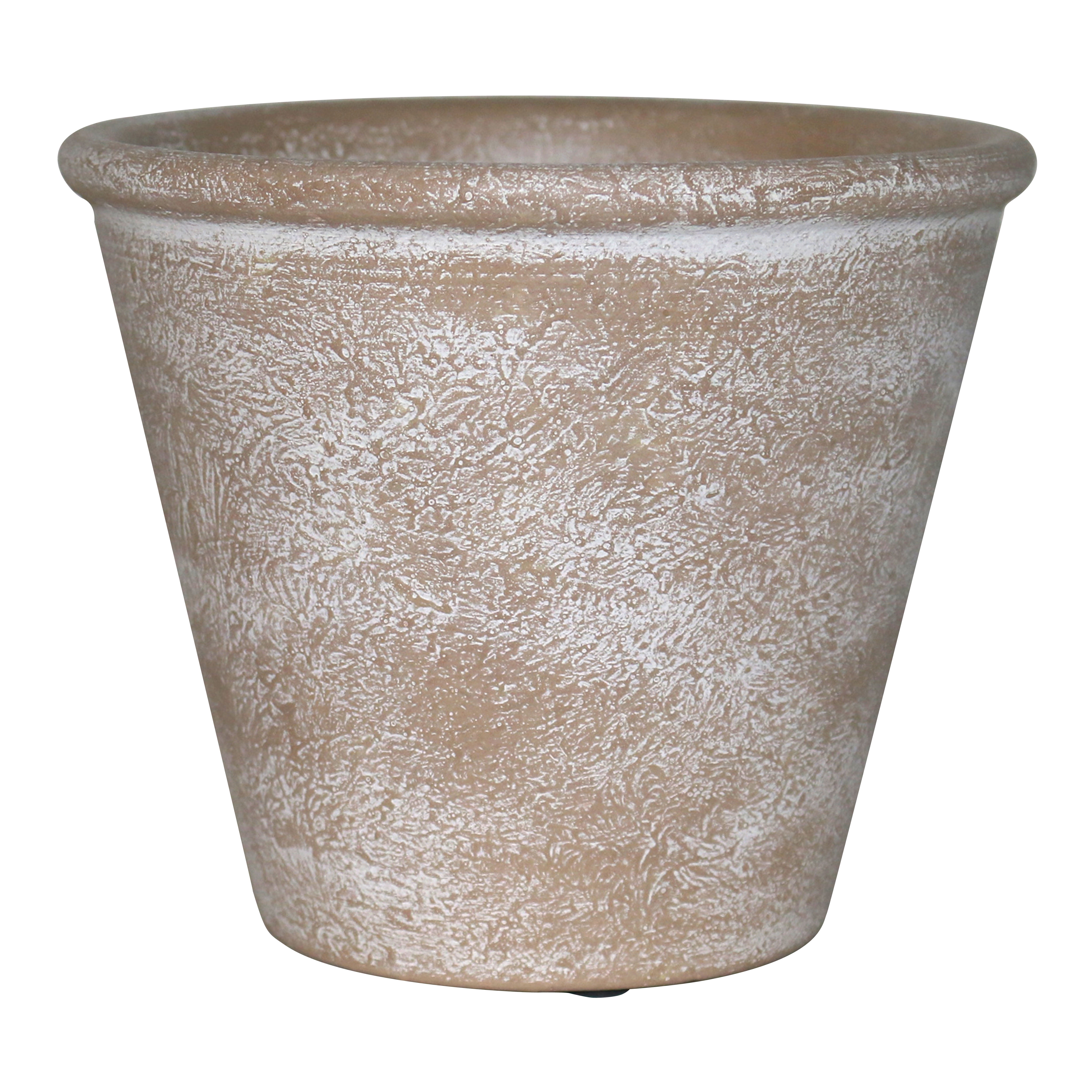 Better Homes & Gardens 6 inch Round Brown Ceramic Plant Pot