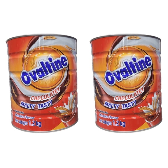 Ovaltine Chocolate Malt Powdered Drink Mix for Hot and Cold Milk  1.2 kg- 2 Pack