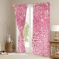 thumbnail image 3 of Erosebridal Teens Abstract Cheetah Print Blackout Curtains Set of 2 (52x84 Each),Girls Bling Pink Glitter Print Window Curtains, 3 of 6