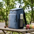thumbnail image 7 of Cooler Backpack, Large Capacity Insulated Lunch Bag with Bottle Holders, Portable Food Storage Backpack for Daily Travel Office Car Picnic Camping and Outdoor Activities, 7 of 7