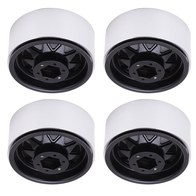 RC Metal Rim Hub, 4PCS High Strength 1.9 Inch 10 Hole Hub Durable Simulation Reasonable With Screw For AXIAL SCX10 For TRX4 D90 For 1/10 RC Climbing Car ANGGREK HA2720