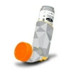 Skin Decal Wrap Compatible With Proventil HFA Asthma Inhaler Sticker Design Gray Polygon