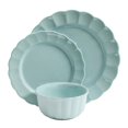 thumbnail image 3 of The Pioneer Woman Luster 12-Piece Dinnerware Set, Teal, 3 of 6