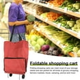 thumbnail image 2 of Shoreew Folding Shopping Cart Trolley Bag with Wheels Large Capacity Foldable Design Waterproof Shopping Bag Portable Hand-Pulling Grocery Bag, 2 of 7