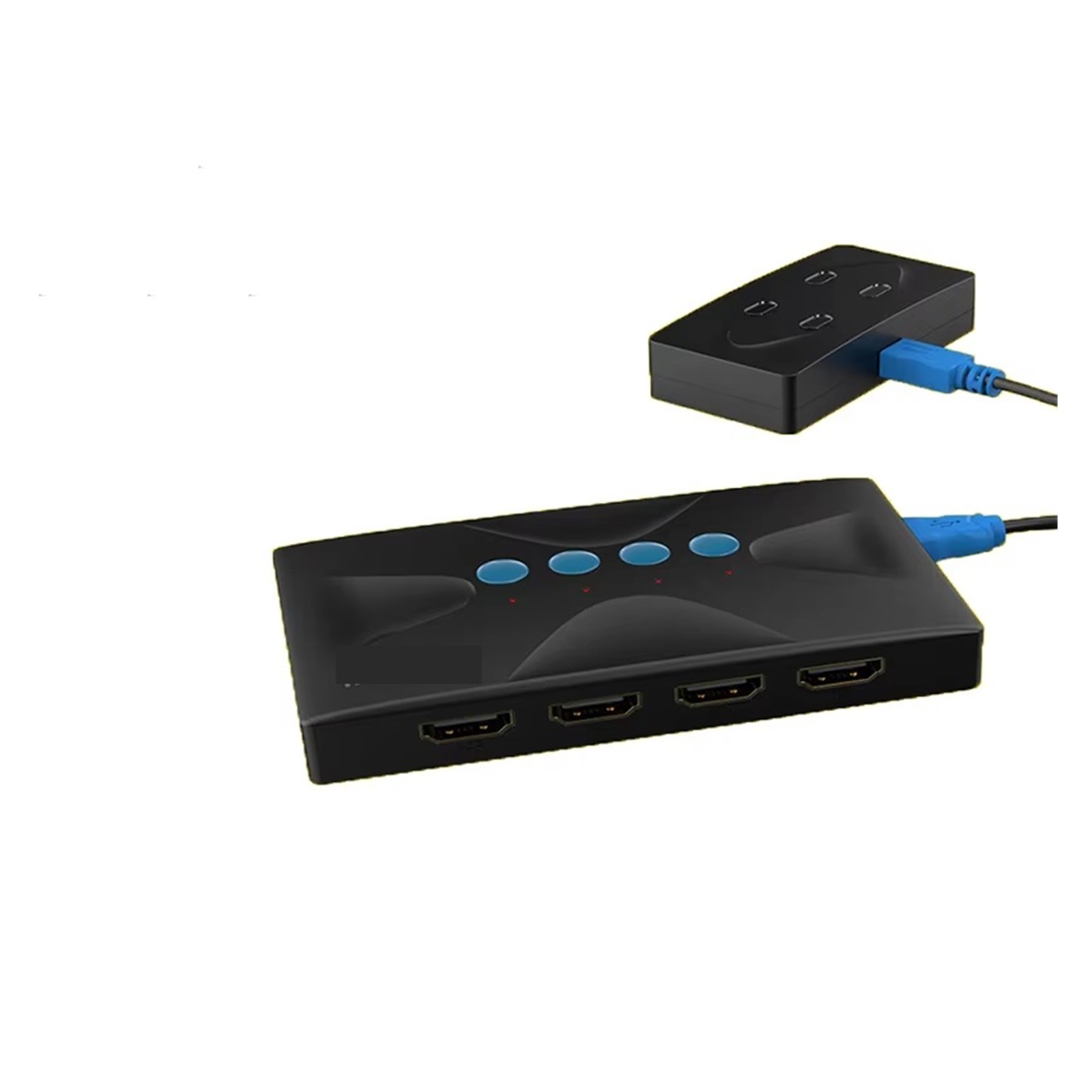4 Ports KVM Switch USB 4 In 1Out HD Display Multi-computer Host Monitoring Mouse Keyboard Sharing Devices