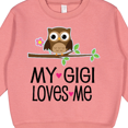 thumbnail image 3 of Inktastic My Gigi Loves Me Girl Owl Toddler Sweatshirt, 3 of 4