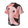 thumbnail image 4 of Balery Cute Axolotl Sakura Blossoms A Men's Casual Button Down Shirt Short Sleeve Textured Summer Cuban Beach Shirts-3X-Large, 4 of 7