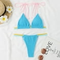 thumbnail image 4 of Jamicy Womens Bathing Suits 2 Piece 2025 New String Ribbed Bikini Sets Brazilian Low Rise Thong Swimsuits for Women Two Piece Bathing Suits, 4 of 9