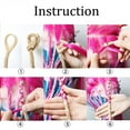 thumbnail image 3 of EIGTHTAIL Dreadlock Extensions 20 Inch 5 Strands Thin Synthetic Dreads Extensions Ombre Blonde Hippie Dreadlock 1cm Width Loc Extensions Handmade Reggae Style Crochet Braiding Hair for Wo, 3 of 7