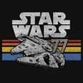 thumbnail image 2 of Girls Star Wars Millennium Falcon 77' Vintage Stripes T Shirt, 2 of 4