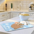 thumbnail image 5 of GZHJMY Dish Drying Mat Sloth Merry Christmas Snowflake Microfiber Absorbent Drying Pad Heat Resistant Kitchen Countertop Island Protector Stovetop Cover Holiday Gift 18" × 24", 5 of 6