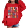 thumbnail image 1 of MEZZALL Sweat à Capuche Imprimé Lettre Mode pour Filles Chandail Décontracté Ample pour Tout-Petits, Rouge, 2-3 Ans, 1 of 4