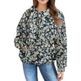 thumbnail image 4 of Mercatoo Trendy Hoodies for Teen Girls Flowers Graphic 𝐇ooded Sweatshirts Gradient Long Sleeve Fall Winter Oversized Hoodie, 4 of 7