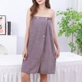 thumbnail image 4 of Fiudx Conjunto de Toalla Envolvente, Bata de Baño Suave y Ajustable, Ligera y Cómoda, Ideal para Usar En El Gimnasio, Viajes o En Casa, Regalo Ideal para Mujeres., 4 of 6