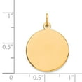 thumbnail image 2 of 10K Plain .018 Gauge Circular Engravable Disc Charm in 10k Yellow Gold, 2 of 2