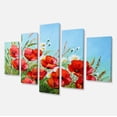 thumbnail image 2 of Coquelicots sur Champ contre Ciel Bleu - Impression sur Toile Florale, 2 of 3