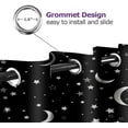 thumbnail image 5 of Star Curtains for Bedroom 52x63inch Kids Blackout Curtains Black Blackout Curtains Insulated Room Darkening Window Drapes for Nursery 2 Panels, 5 of 6