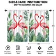 thumbnail image 2 of Blackout Kids Curtains,Flamingos with Tropical Leaves Childrens Insulated Curtains Set Of 2,Bedroom Essentials,Toddler Room Decor 42x63in(106x160cm), 2 of 4